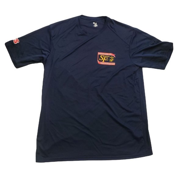 2012 70th Anniversary IWO JIMA Memorial Flag Raising Mens Blue T-Shirt Size XL - Picture 8 of 11